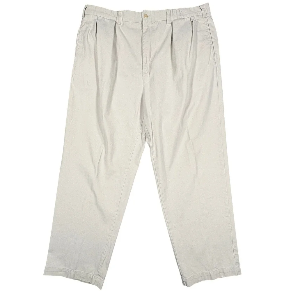 Vintage Polo Ralph Lauren Andrew Pants Mens 42x29.5 Stone Gray Double Pleated